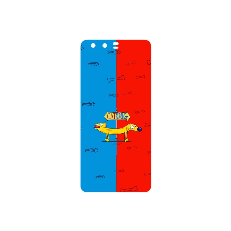 برچسب پوششی ماهوت مدل CatDog مناسب برای گوشی موبایل هوآوی P10