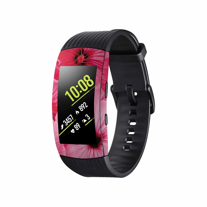 برچسب ماهوت طرح Pink-Flower مناسب برای ساعت هوشمند سامسونگ Galaxy Gear Fit 2 Pro