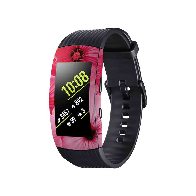 برچسب ماهوت طرح Pink-Flower مناسب برای ساعت هوشمند سامسونگ Galaxy Gear Fit 2 Pro
