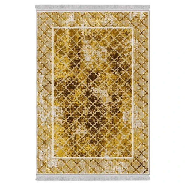 فرش پارچه‌ای دفه مدل فرشینه طرح مدرن کد 407