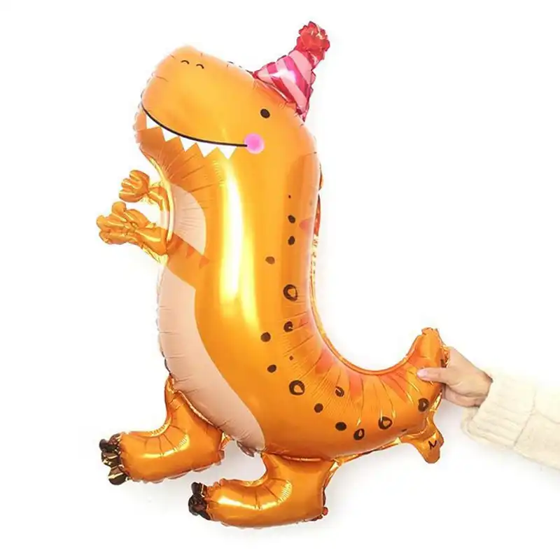 بادکنک فویلی لاکی بالونز مدل دایناسور کلاه دار کد 1221