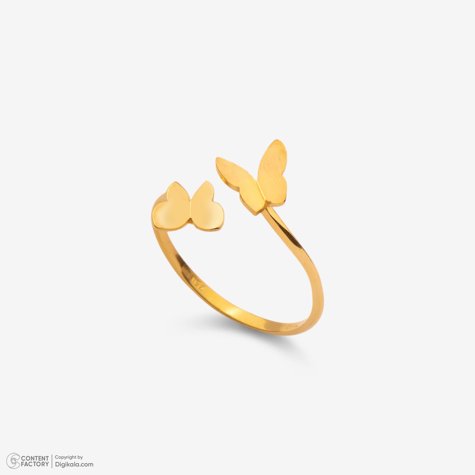 انگشتر طلا 18 عیار زنانه گلدم مدل R347025 سایز 59 -  - 2