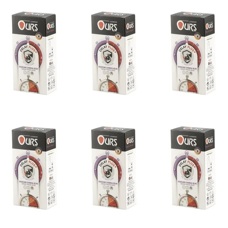 کاندوم اورز مدل Delay Plus شش بسته 12 عددی