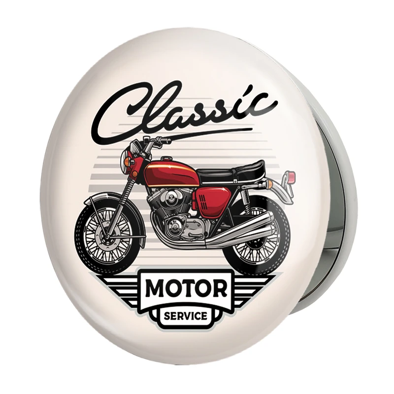 آینه جیبی خندالو طرح موتور سیکلت مدل تاشو کد 10339 