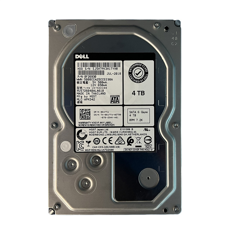 هارددیسک اینترنال دل مدل Enterprise Class 7.2K RPM ظرفیت 4 ترابایت