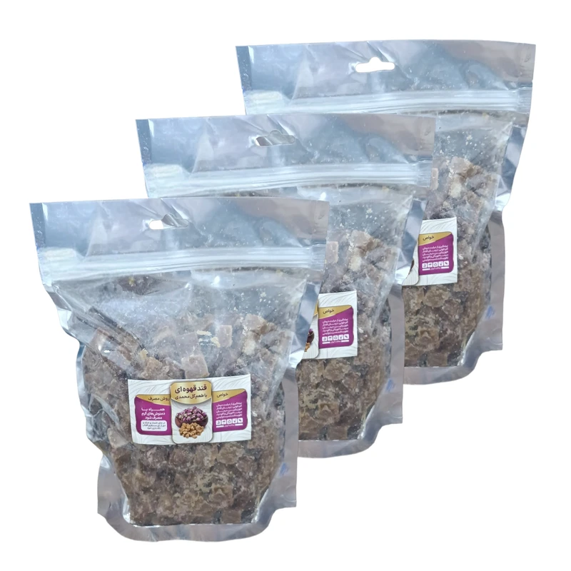 قند قهوه ای گل محمدی جالینوس - 800 گرم بسته 3 عددی