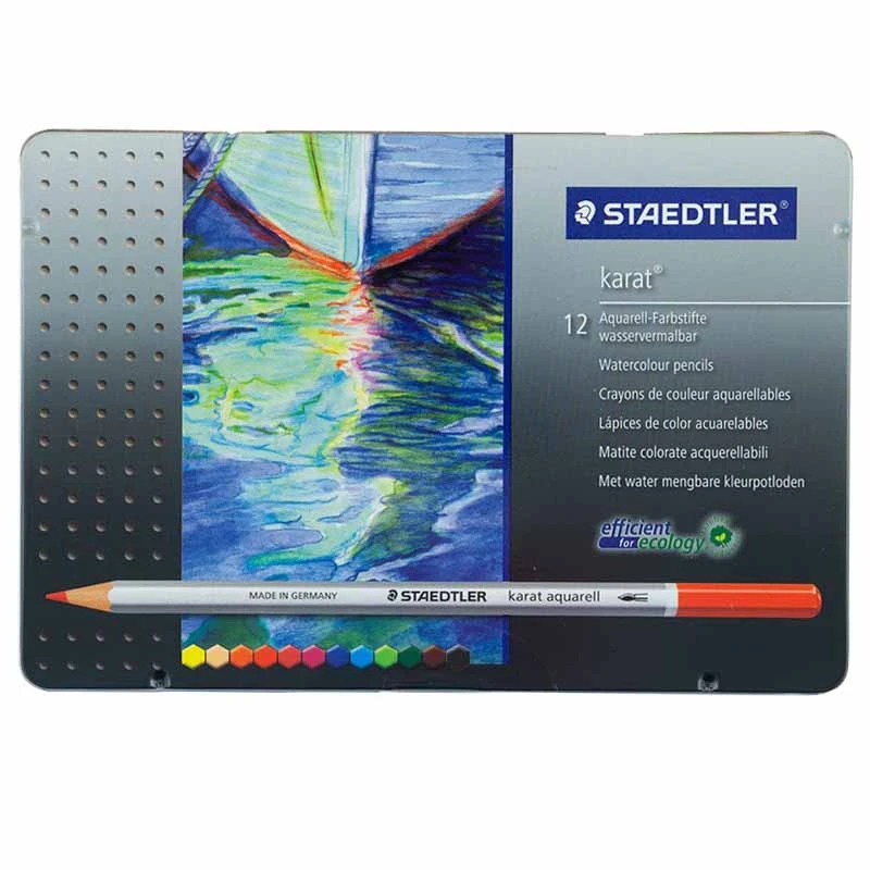 مداد آبرنگی 12 رنگ استدلر مدل Karat کد 134371