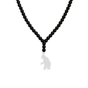 گردنبند نقره زنانه هایکا مدل خرس n.ha1 - 605