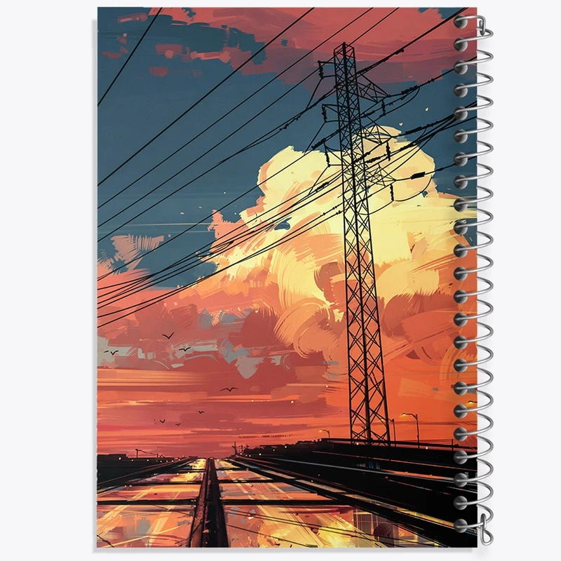 دفتر مشق 50 برگ خندالو طرح غروب کد F334