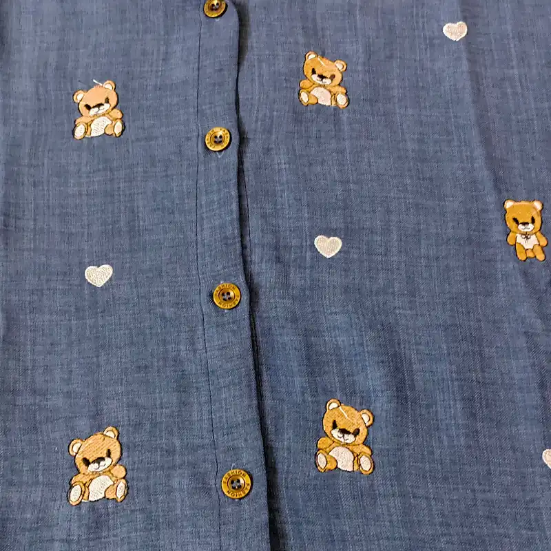 مانتو زنانه مدل خرسی گلدوزی کد 01