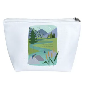 کیف لوازم آرایش دخترانه خندالو مدل منظره و طبیعت کد H1158