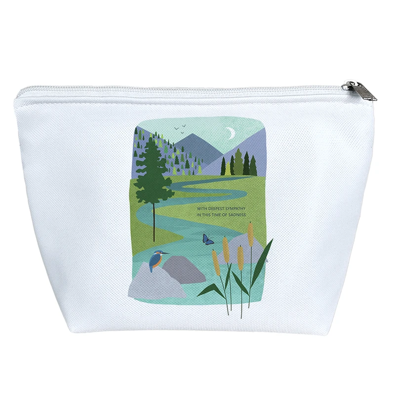 کیف لوازم آرایش دخترانه خندالو مدل منظره و طبیعت کد H1158