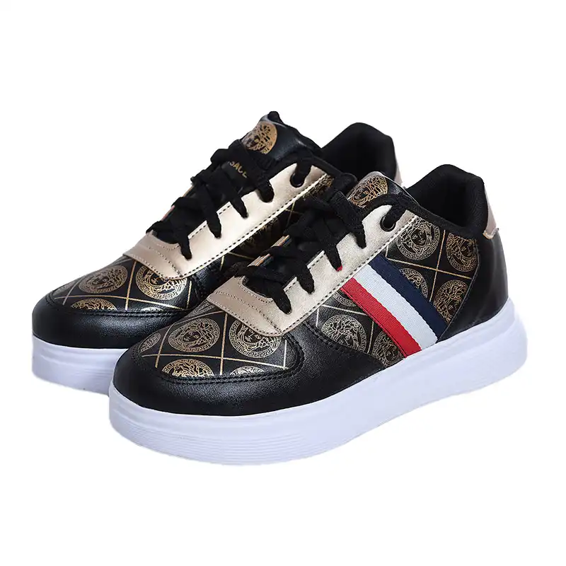 کفش روزمره زنانه مدل 209007302 اسپرت طرح ورساچه رنگ مشکی