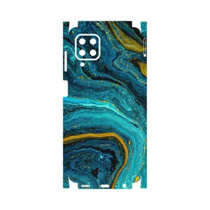 MAHOOT Turquoise marblewith golden streaks-FullSkin Cover Sticker for Samsung Galaxy F22