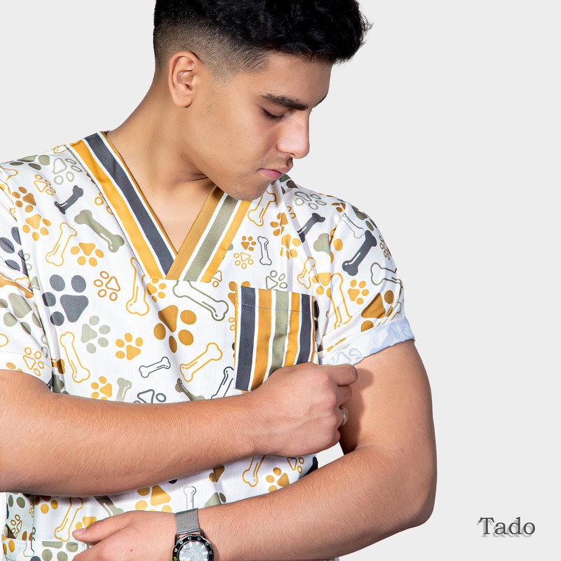 ست کلاه و روپوش پزشکی مردانه تادو مدل SRO42