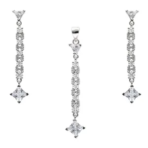 نیم ست نقره زنانه مدل AB41