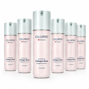 کرم مرطوب کننده صورت و گردن کلامین مدل collagen bank-6 مناسب انواع پوست حجم 125 میلی لیتر مجموعه 6 عددی
