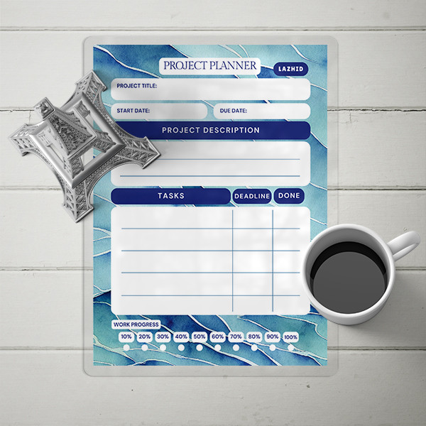 تخته وایت برد لاژید مدل پلنر پیشرفت اهداف کد PR03 سایز 20*30 سانتی متر