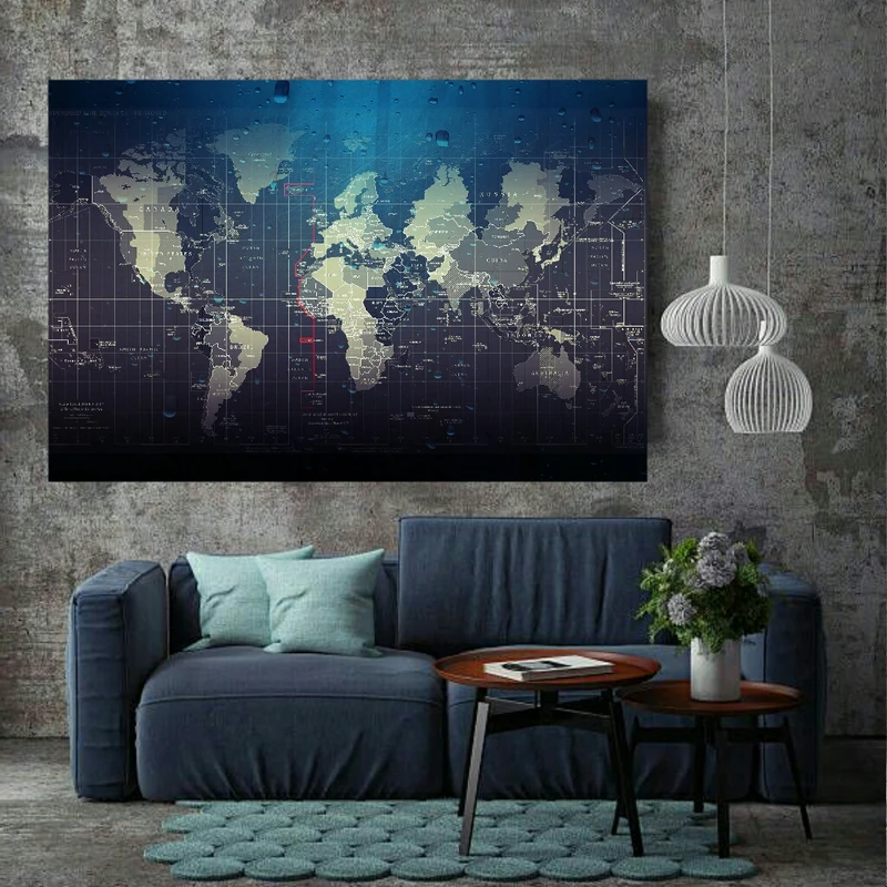 پوستر طرح نقشه جهان مدل PO1246