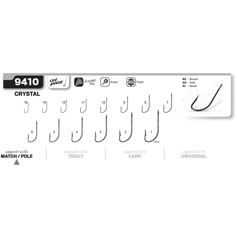 قلاب ماهیگیری کد 9410 سایز 1 بسته 10 عددی