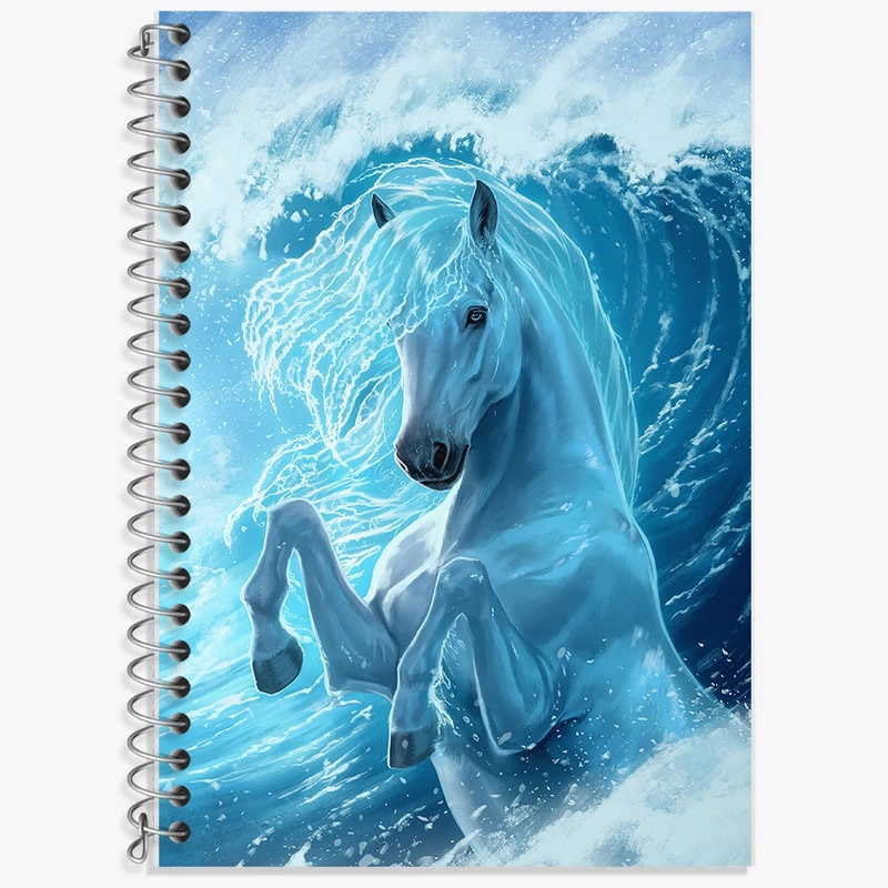 دفتر زبان 50 برگ خندالو مدل دو خط طرح اسب کد F1239