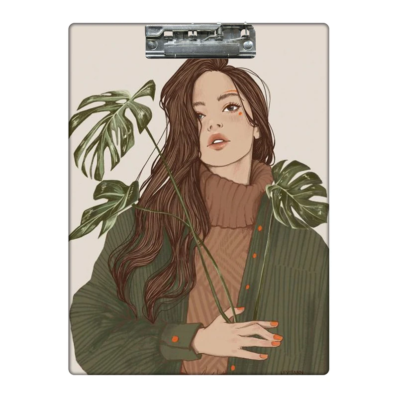 تخته شاسی طرح دختر و گیاه کد 9795795 سایز A4