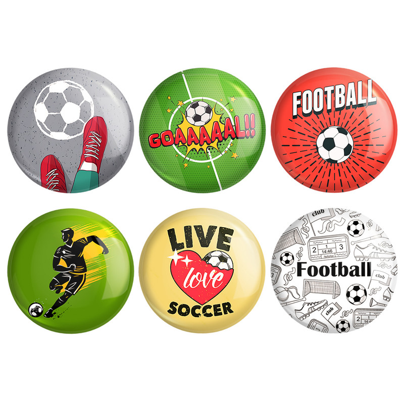 مگنت خندالو طرح فوتبال Football کد 1662B مجموعه 6 عددی