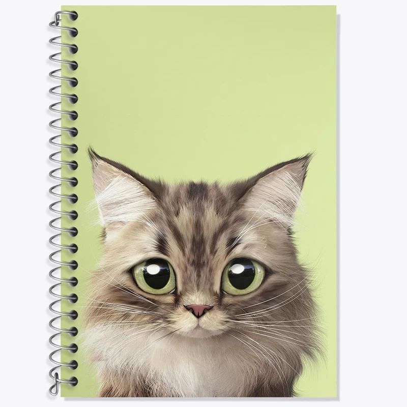 دفتر زبان 50 برگ خندالو مدل سه خط طرح گربه کد 28215