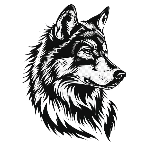 استیکر پارچه و لباس پاد آفرین طرح گرگ کد 2236