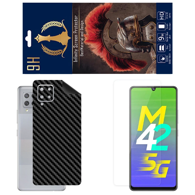 برچسب پوششی اینفینیتی مدل FC مناسب برای گوشی موبایل سامسونگ Galaxy M42 5G به همراه محافظ صفحه نمایش