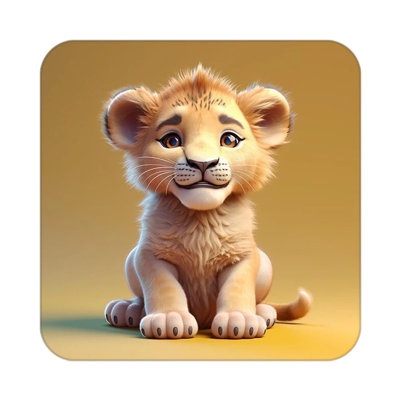 زیر لیوانی کاکتی طرح شیر مدل mp22865