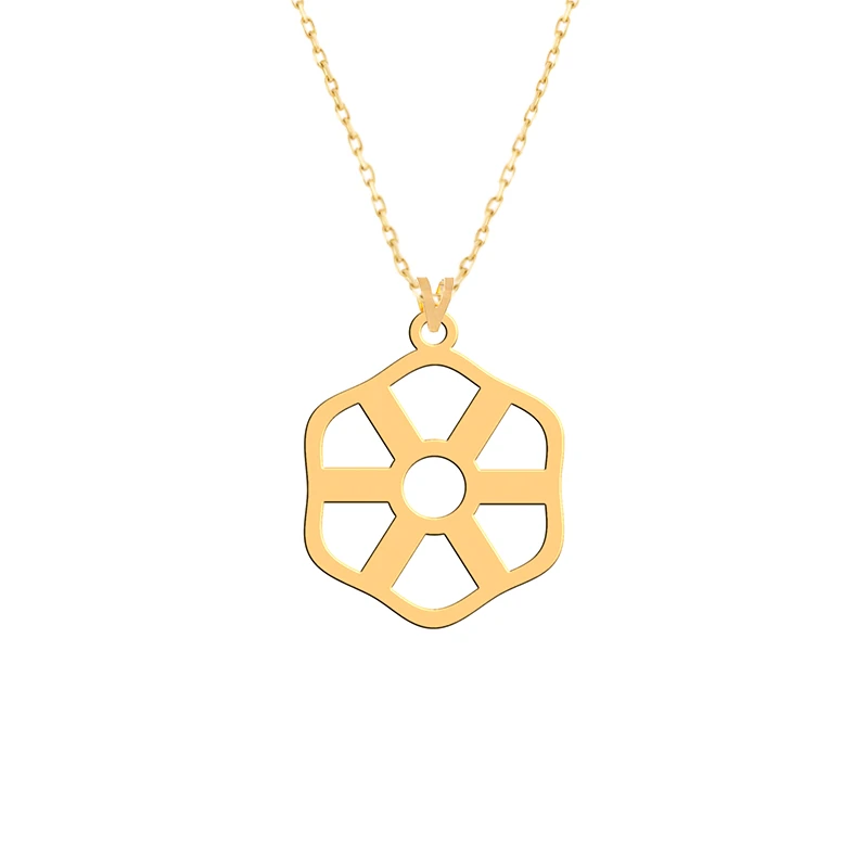 گردنبند طلا 18 عیار زنانه فرشته مدل اسلیمی WNLZ-000051