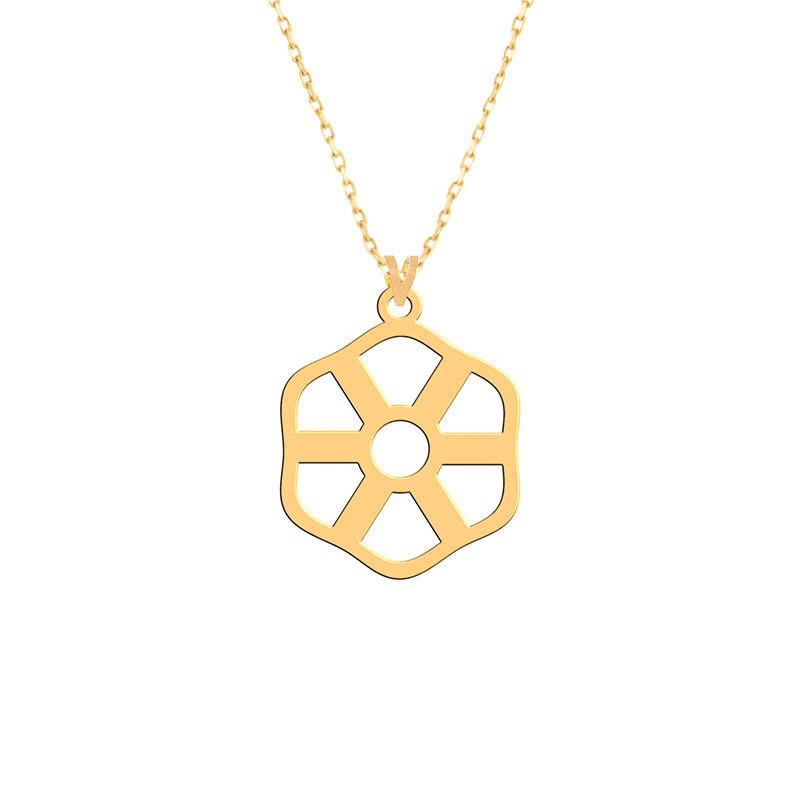 گردنبند طلا 18 عیار زنانه فرشته مدل اسلیمی WNLZ-000051