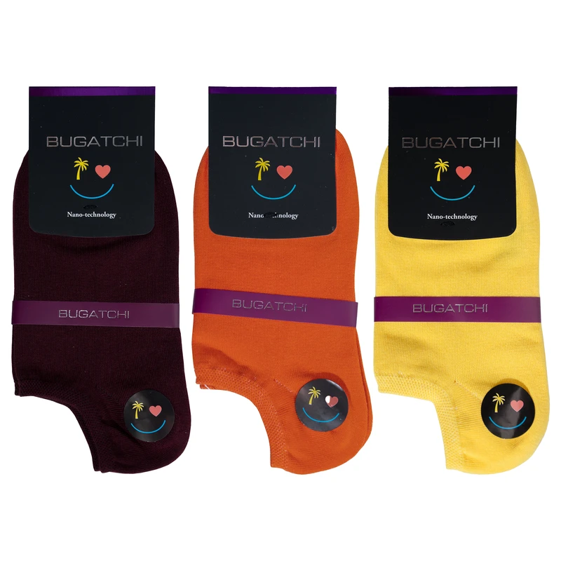 جوراب ساق کوتاه دخترانه بوگاتچی مدل BMZ01 مجموعه 3 عددی