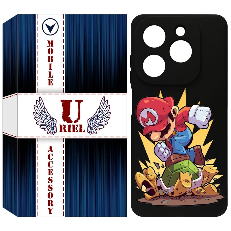 کاور یوریل مدل KSH کد 64 طرح ماریو مناسب برای گوشی موبایل تکنو Spark 20 / Spark Go 2024