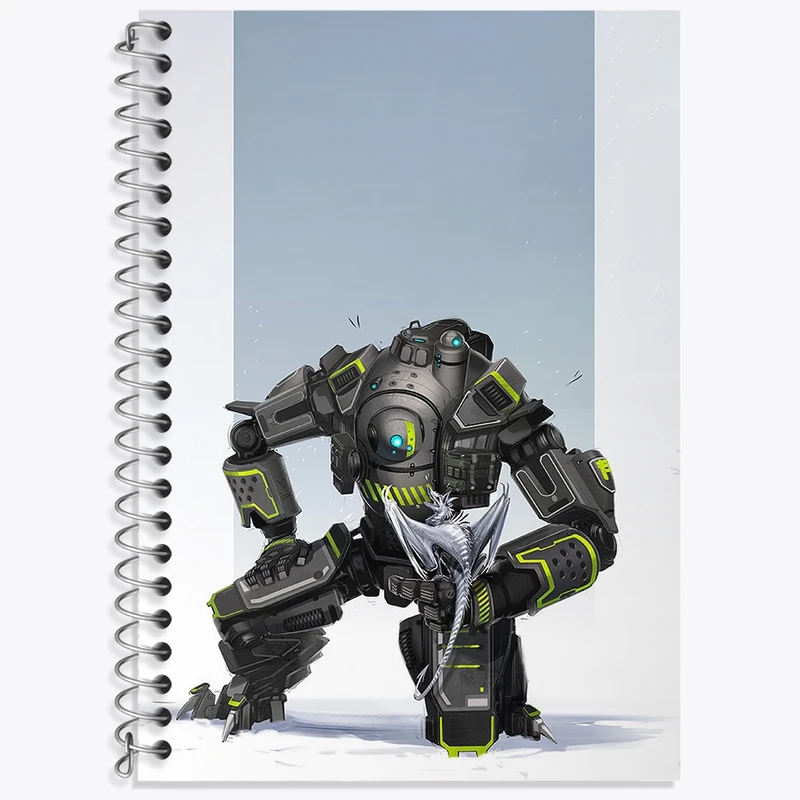 دفتر زبان 50 برگ خندالو مدل دو خط طرح بازی تایتان فال (Titanfall) کد 32622