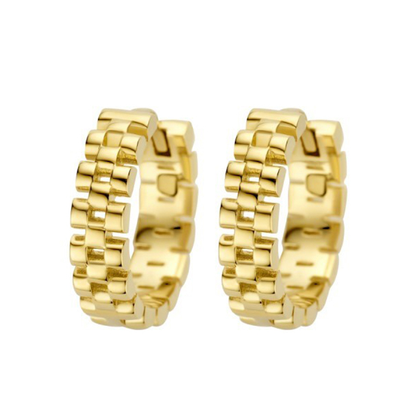 گوشواره حلقه ای طلا 18 عیار زنانه دوست خوب مدل Dk615