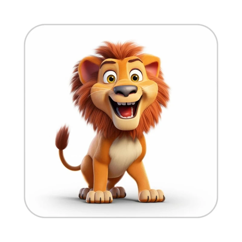 زیر لیوانی کاکتی طرح شیر مدل mp23190