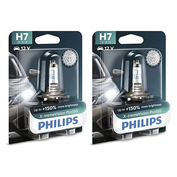 لامپ خودرو فیلیپس مدل H7 X-tremeVision Pro150 بسته 2 عددی