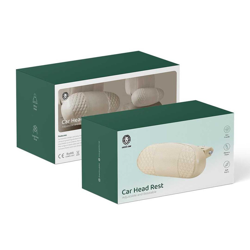 پشت گردنی طبی صندلی خودرو گرین لاین مدل GNCRHADRST ADJUSTABLE & ROTATABLE