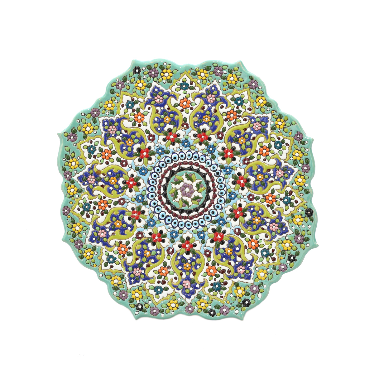 بشقاب میناکاری سفالی کد MI-013