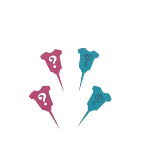تاپر مدل تعیین جنسیت دختر و پسر طرح علامت سوال مجموعه 4 عددی