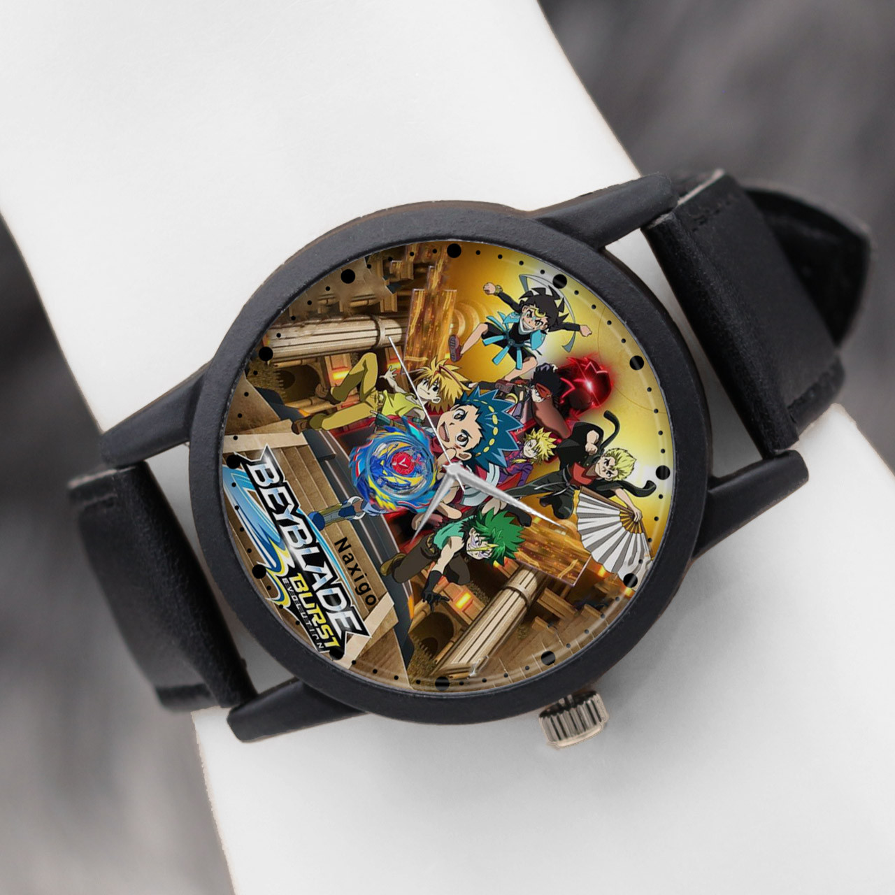 ساعت مچی عقربه ای ناکسیگو مدل فرفره های انفجاری کد LF13241