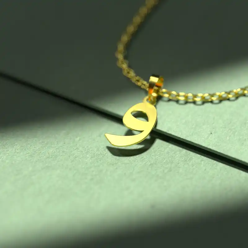 گردنبند طلا 18 عیار زنانه مدوپد مدل حرف و کد I3-1-1394