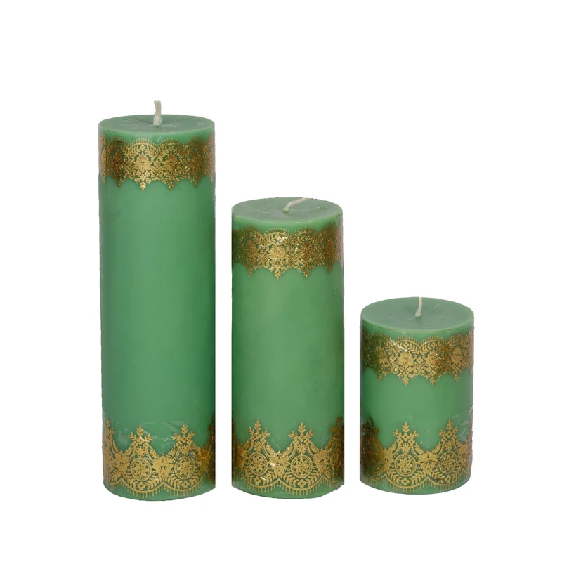 شمع طرح استوانه مجموعه سه عددی 
