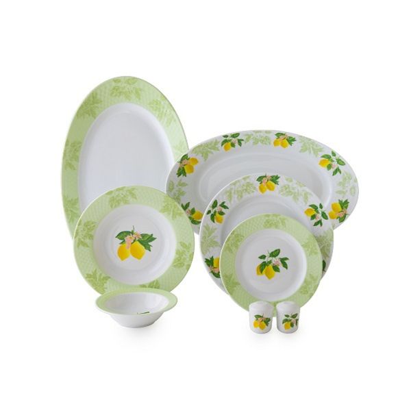 سرویس غذاخوری 28 پارچه 6 نفره چینی زرین ایران مدل رادیانس سیترونلا درجه 3