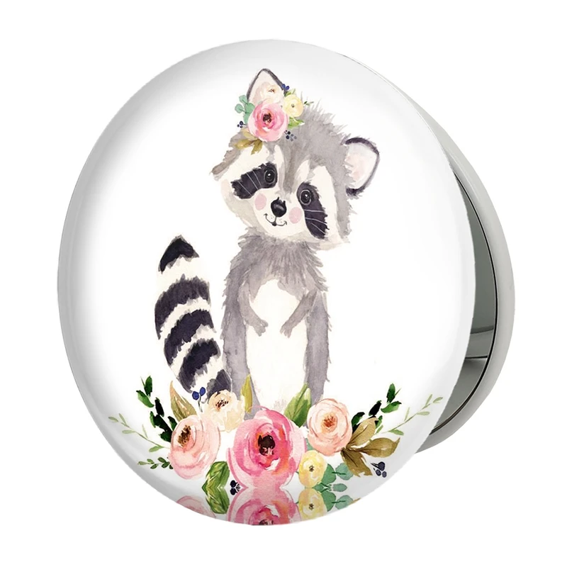 آینه جیبی خندالو طرح راکون مدل تاشو کد 5104 