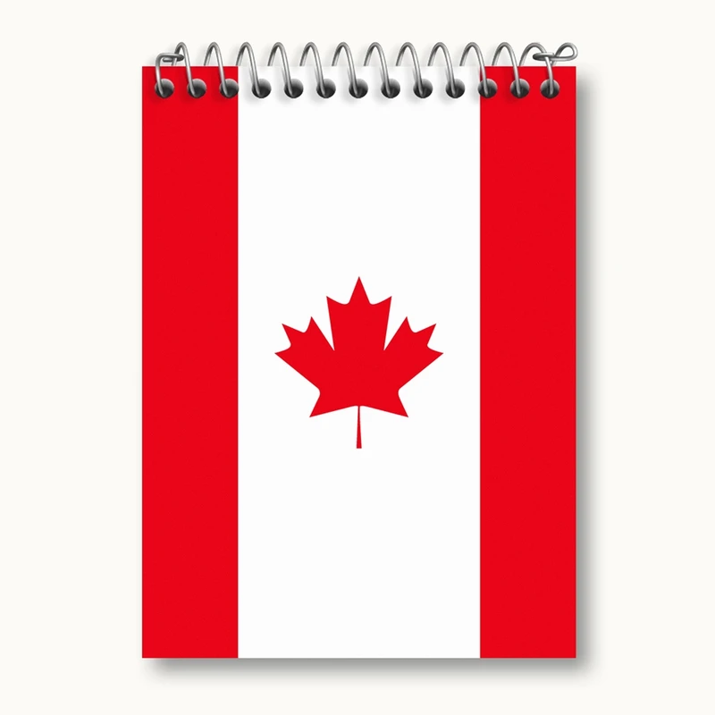 دفتر یادداشت 50 برگ خندالو مدل پرچم کانادا کد 20599