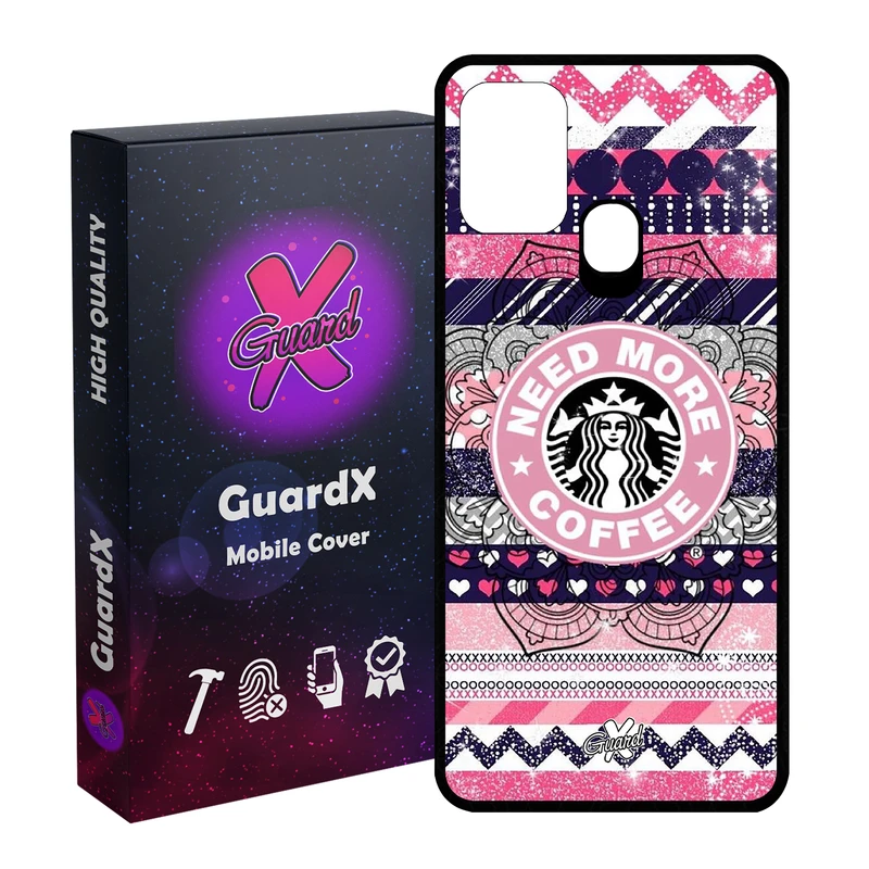 کاور گارد ایکس طرح Starbucks مدل Glass10070 مناسب برای گوشی موبایل سامسونگ Galaxy M31 / M31 Prime / F41