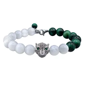 دستبند زنانه مدل چشم ببر و سلنایت کد 010